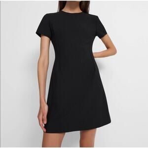 Theory Jatinn Modern Crepe Short Sleeve Dress, Size 6